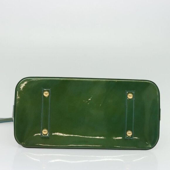 LOUIS VUITTON Monogram Vernis Alma GM Hand Bag Bluenuit LV Auth - Picture 6 of 16